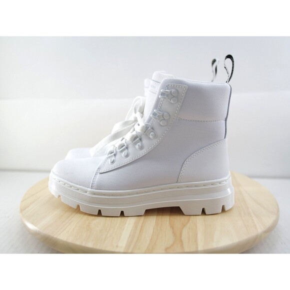 Dr Martens Combs W White Boots Women's Size 6 Combat Boots Soul Bouncing - Picture 1 of 10